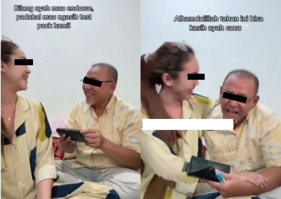 Pura-pura Endorse, Momen Wanita Beri Kejutan Kehamilan ke Sang Ayah Bikin Terharu (Instagram/insta_julid)