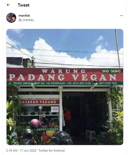 Nasi Padang vegan (Twitter @_mardial_)