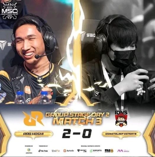 MSC 2022 Stage Group, RRQ Hoshi vs IDoNotSleepEsports. [Instagram@msc.mobile.legends]