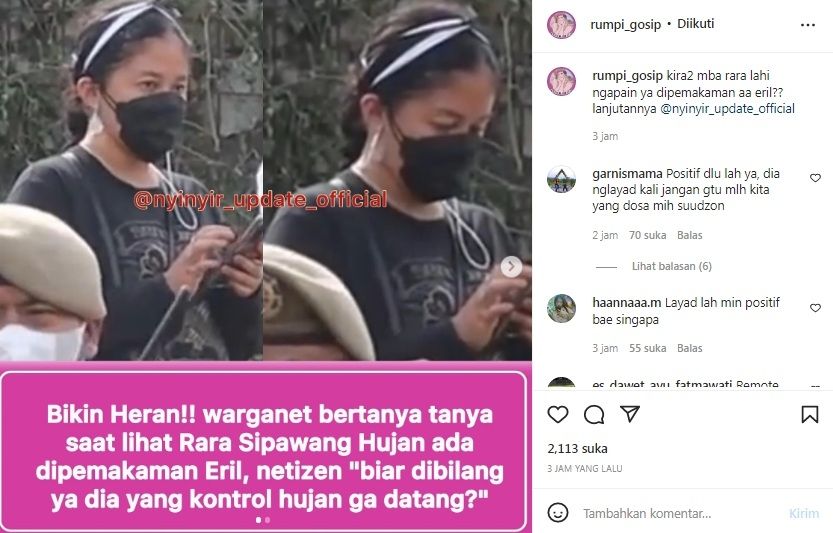 Unggahan soal Mbak Rara [Instagram/@rumpi_gosip]