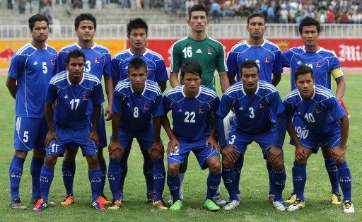 Timnas Nepal berpose jelang pertandingan pada 2011. [AFP]