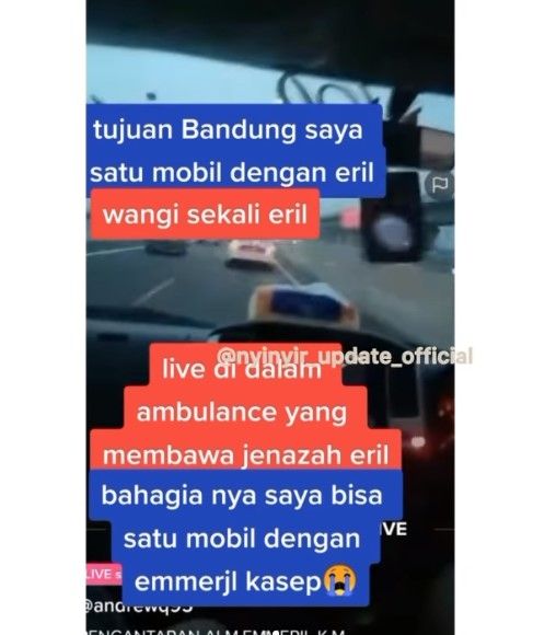 Pria satu mobil dengan Eril (Instagram/rumpi_gosip)