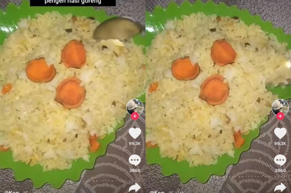 Nasi goreng viral di media sosial (TikTok)