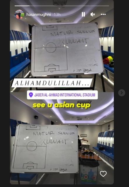 Timnas Indonesia tinggalkan ruang ganti stadion dalam keadaan bersih. (Instagram/hasanmughni)