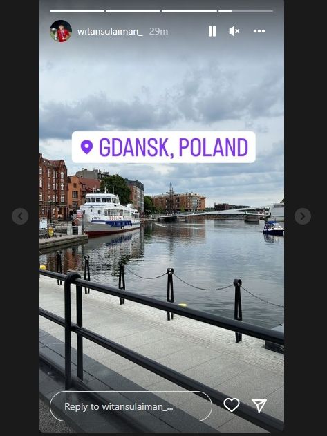 Witan Sulaeman sudah tiba di Gdansk, Polandia. (Instagram/witansulaiman_)