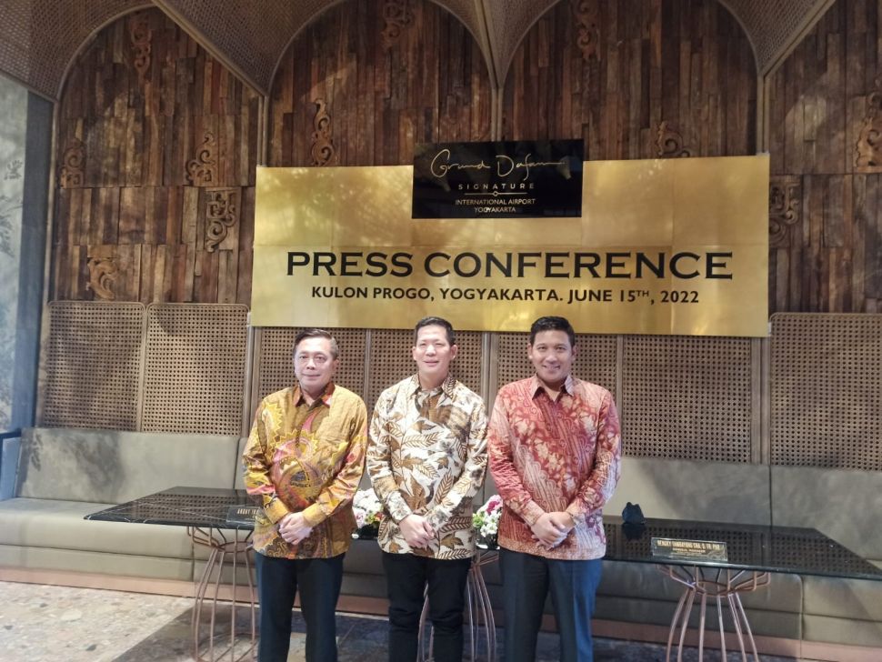 Konferensi pers Trial Opening Grand Dafam Signature International Yogyakarta Airport, Rabu (16/6/2022) (Suara/Hiromi)