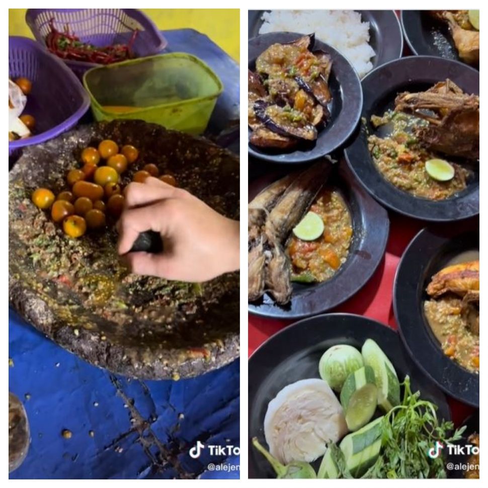 Sambal mentah khas Lampung (TikTok @alejenes)