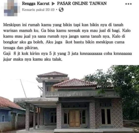 Unggahan pria berinisial RK (Instagram/pembasmi.kehaluan.reall)