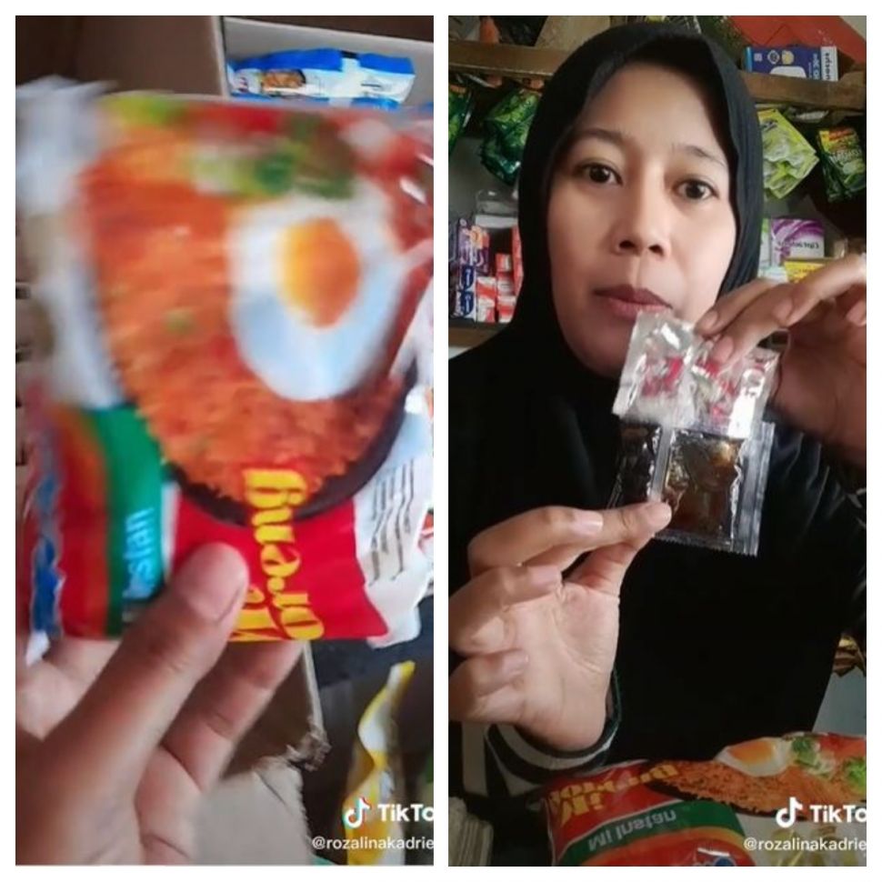 Perbedaan mi instan di  Pulau Sumatera (TikTok @rozalinakadrie4)