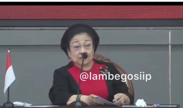 Megawati di Rakernas PDIP (instagram.com/pembasmi.kehaluan.reall/)