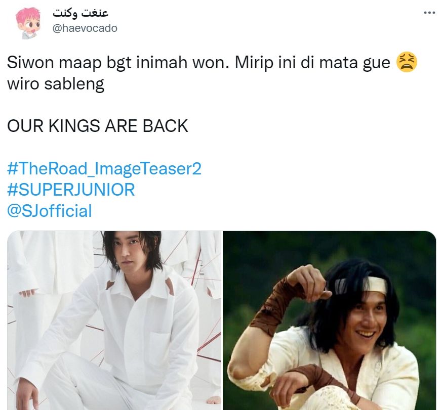 Viral wajah Siwon Super Junior dengan model rambut gondrong, dibilang mirip Wiro Sableng (Twitter/haevocado)