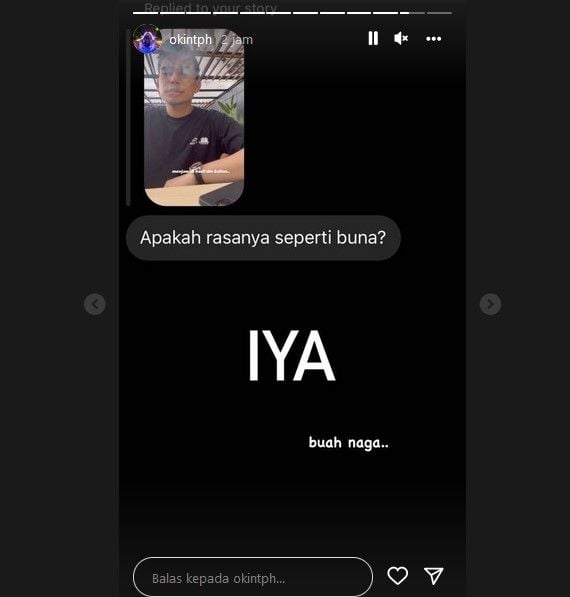 Unggahan Niko Al Hakim alias Okin soal Rachel Vennya. [Instagram]