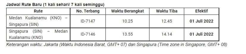 Mendukung Pemulihan Global  Batik Air Menawarkan Rute Pilihan Menuju Singapura. (Dok. Batik Air)