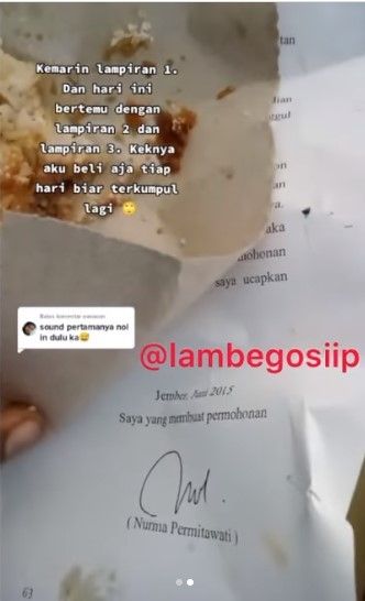 Beli nasi ketan ketemu skripsi sendii (instagram.com/pembasmi.kehaluan.reall/)