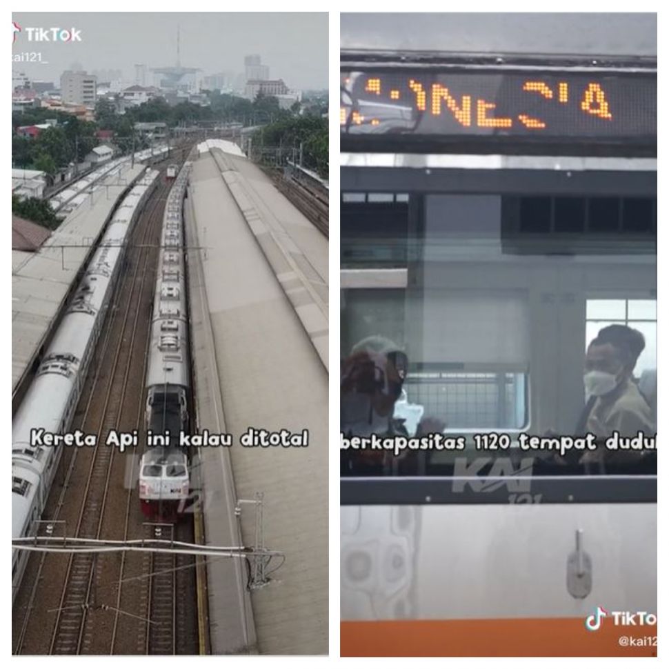 Kereta terpanjang di Indonesia (TikTok @kai121_)