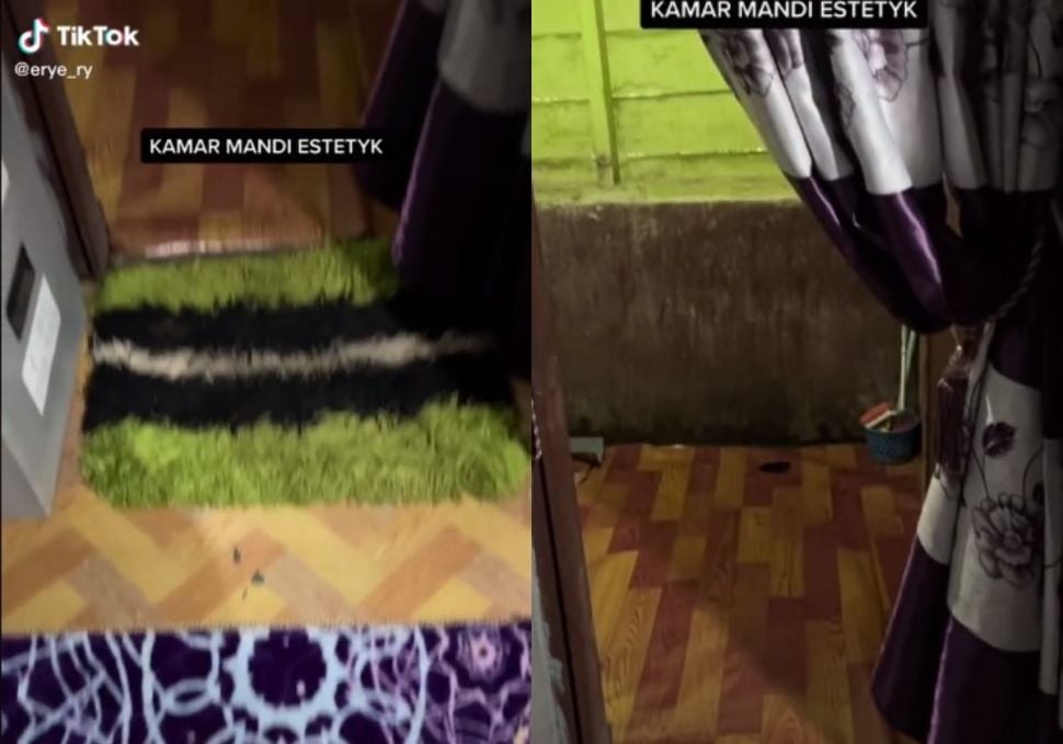 Kamar mandi berkarpet (tiktok.com/@erye_ry)