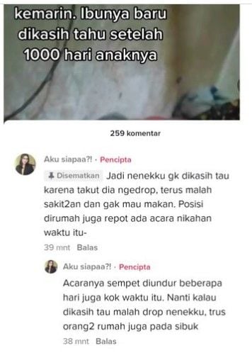 Sedih seorang ibu menangisi anak yang ternyata sudah 1000 hari meninggal (Instagram/underc0ver)