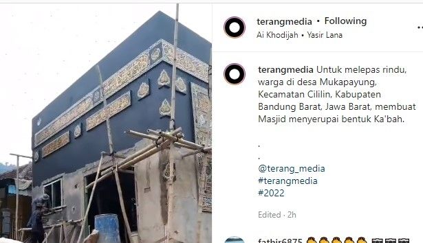 Masjid bentuk Ka'bah (Instagram/terangmedia)