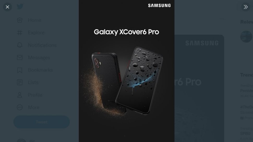 Samsung Galaxy XCover6 Pro. [Twitter]