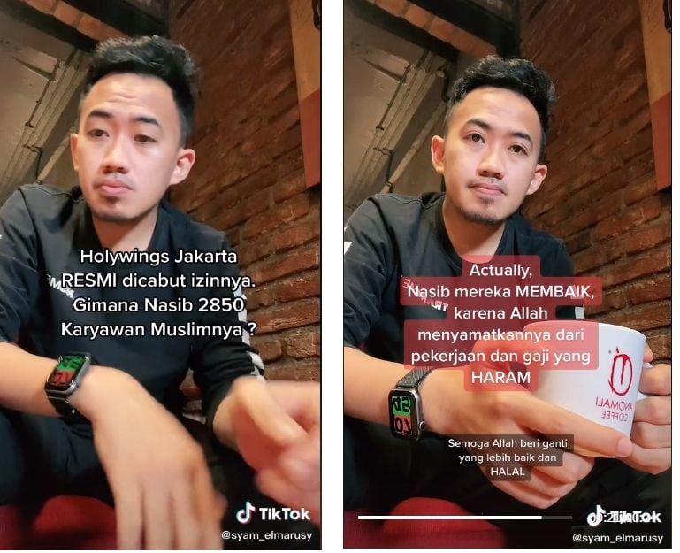 reaksi Ustaz Syam soal nasib karyawan Holywings usai disegel [Tik Tok /@syam_elmarusy]