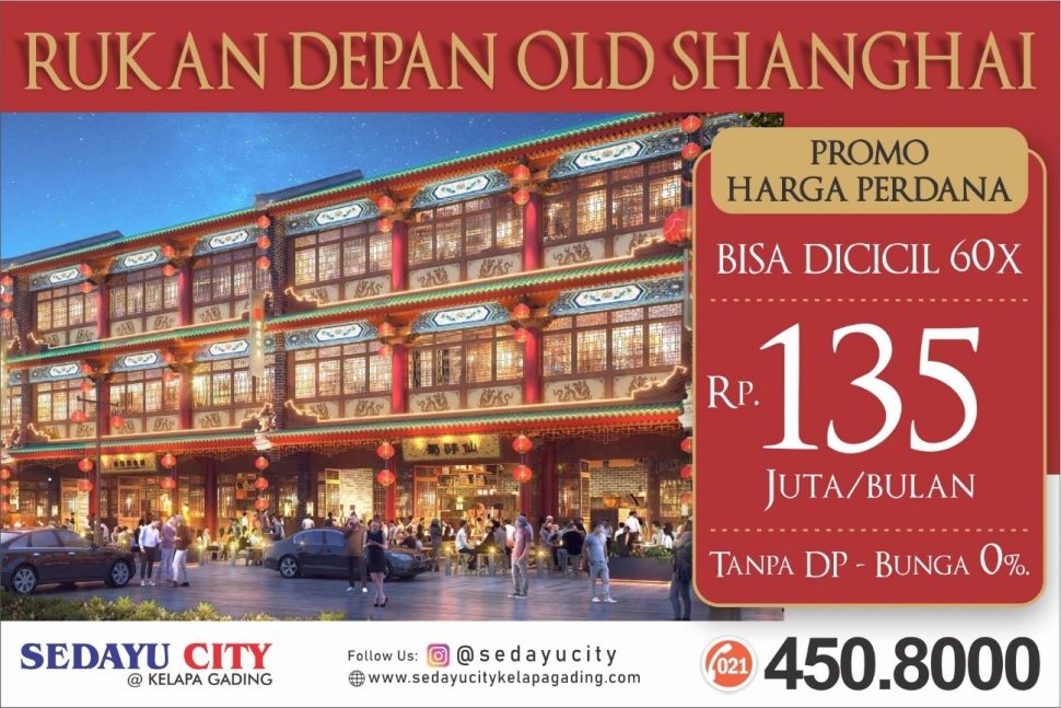 Rukan depan Old Shanghai Sedayu City. (Dok: Sedayu City)