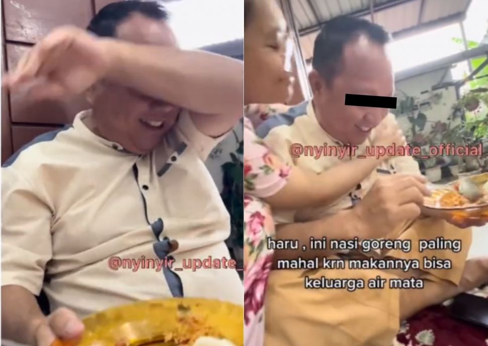Momen Ayah Nangis Terharu saat Pertama Kali Santap Masakan Putrinya (Instagram/nyinyir_update_official)