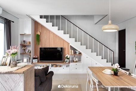 Ide Penempatan Furnitur yang Space-Saving di Ruang Tamu Kecil. (Dekoruma)