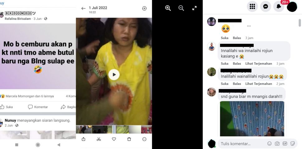 Wanita korban perselingkuhan dikabarkan meninggal dunia setelah viralkan kasus suami (Facebook)