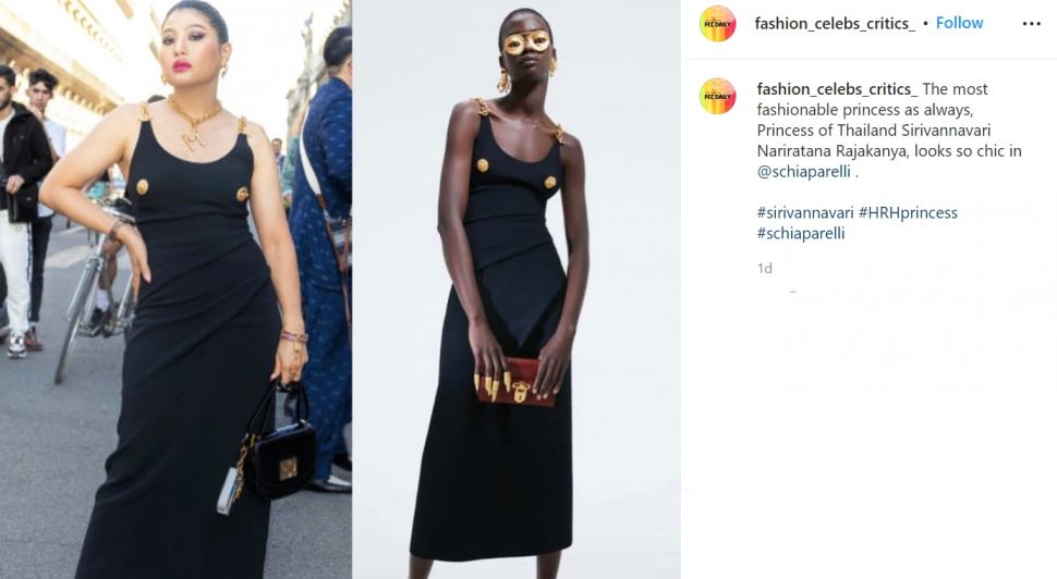Intip gaya putri Thailand, Sirivannavari Nariratana hadiri fashion show di Paris dengan pakaian berputing emas (Instagram/fashion_celebs_critics)