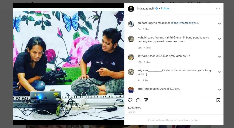 Indra BIP bersama Moch Subchi Al Tsani (MSAT) atau juga dikenal Mas Bechi [Instagram]