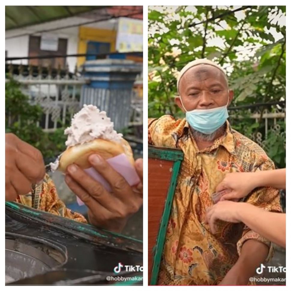 Beli es krim Rp1,5 juta di pedagang keliling (TikTok @hobbymakan.id)