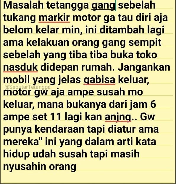 Tetangga buka lapak depan rumah (Twitter/seputartetangga)