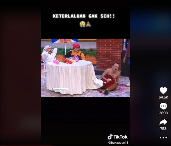 Ruben Onsu didorong sampai jatuh [TikTok]