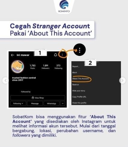 Stranger Account. [Instagram/@kemenkominfo]