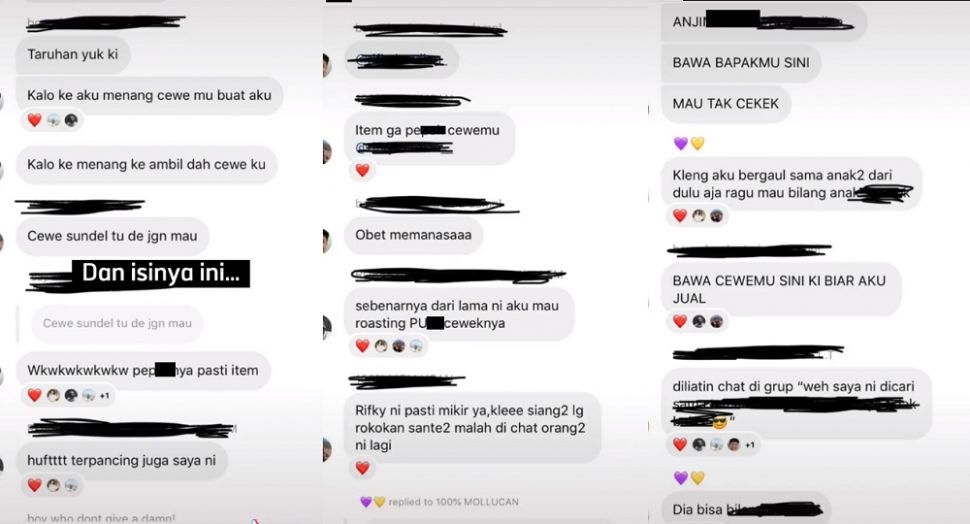 Chat teman kekasih di grup DM. (Twitter/Askrlfess)