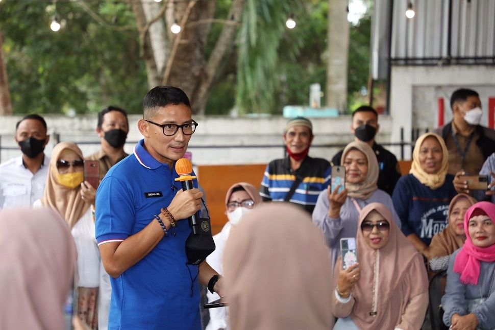 Sandiaga Uno sambangi pelatihan yang diikuti ratusan peserta yang berasal dari pelaku UMKM, milenial, hingga emak-emak.