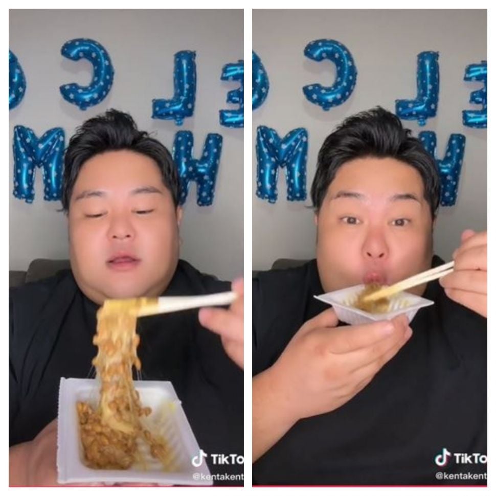 Cara tepat makan natto (TikTok @kentakenta3)