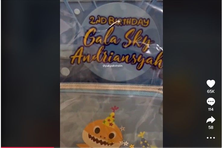 Viral Isi Goodie Bag Ultah Gala Sky, Warganet Terpukau dengan Isinya. (Dok: TikTok/yukyukviralin)