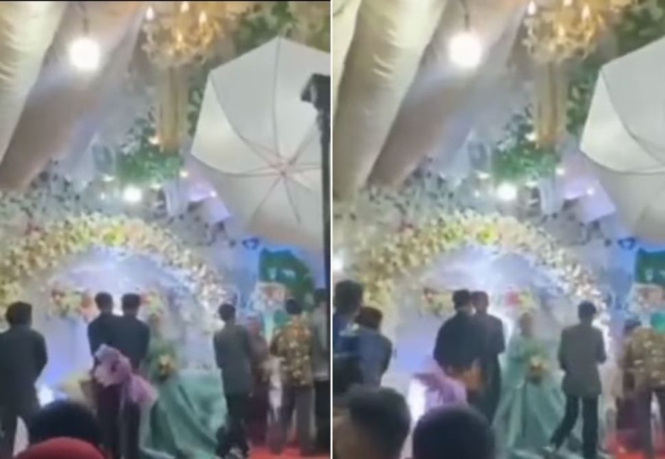 Pengantin perempuan menangis kedatangan pacar (Instagram/andreli_48)