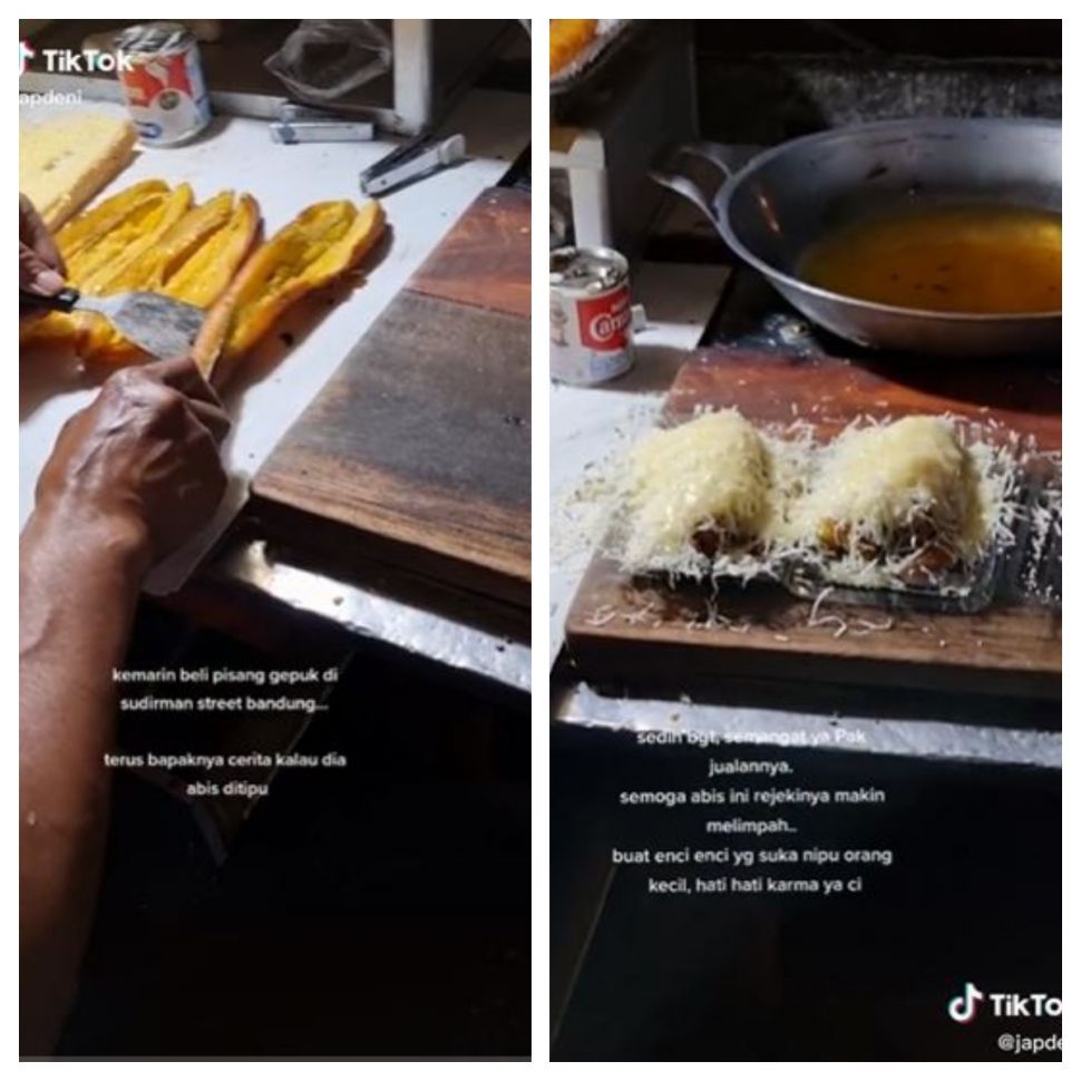 Penipu pisang gepuk (TikTok @japdeni)