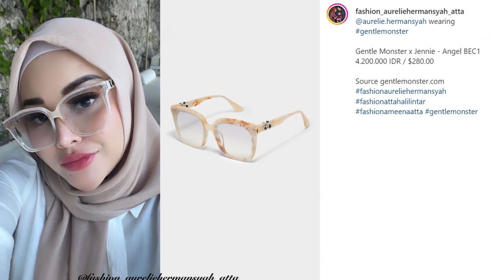 Intip adu kacamata yang dikenakan Aurel Hermansyah dan Atta Halilintar ketika berlibur ke Italia (Instagram/fashion_aureliehermansyah_atta)