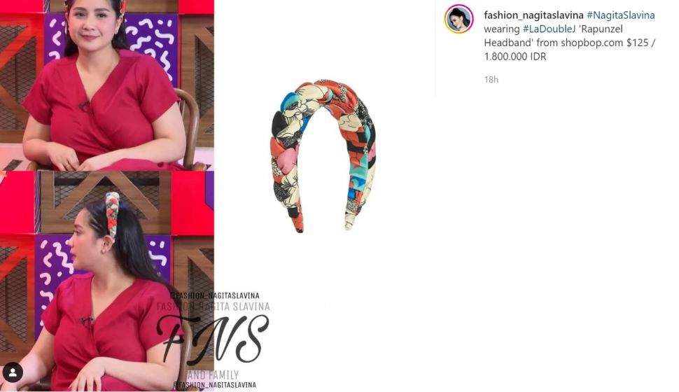 Intip gaya Nagita Slavina kenakan bando motif dengan harga hampir Rp2 juta, warganet bingung harus nangis atau ketawa (Instagram/fashion_nagitaslavina)