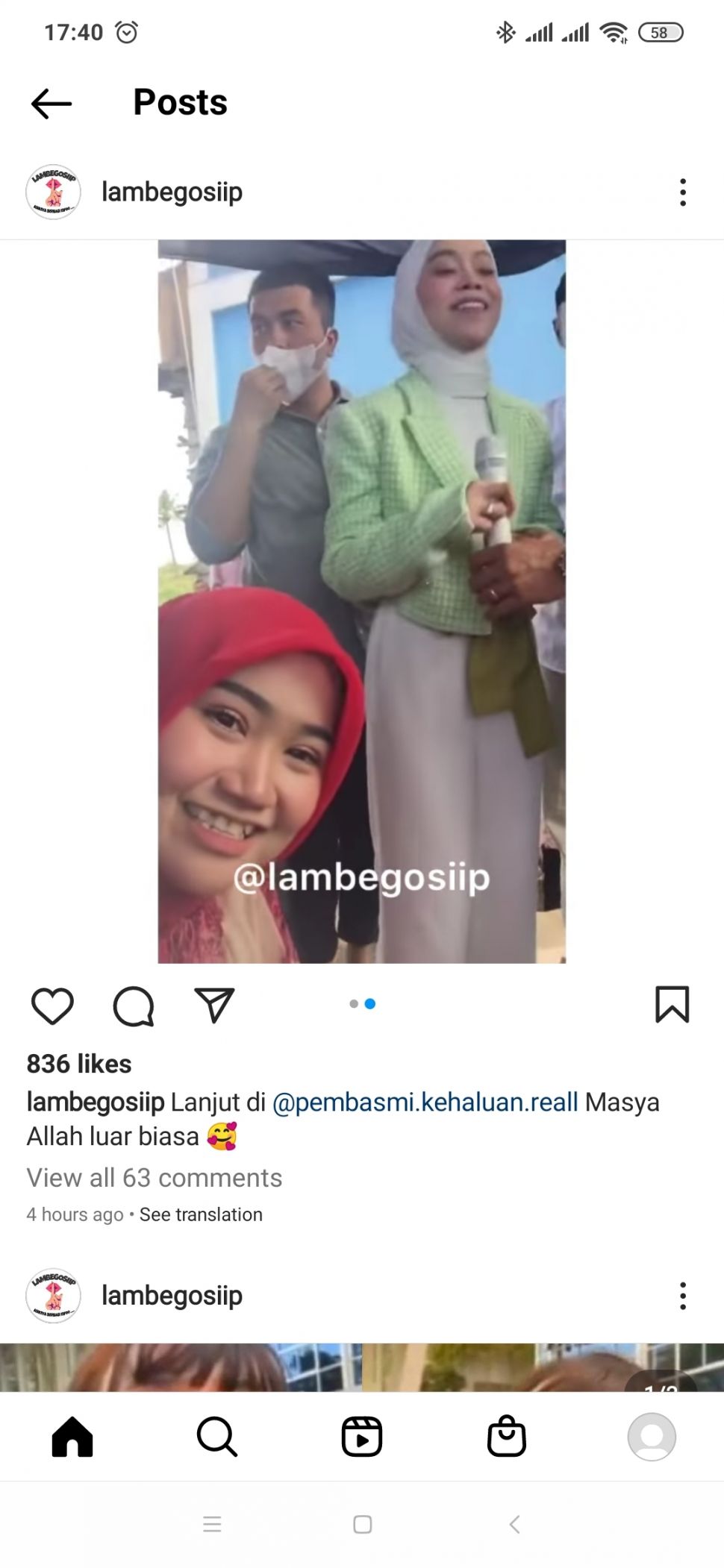 Lesti Kejora tampil di hajatan kampung (Instagram/@lambegosiip)