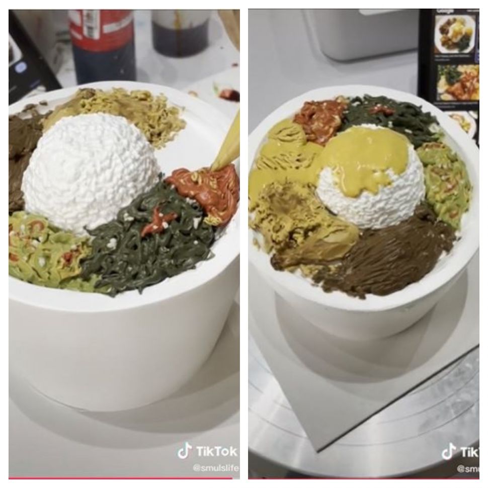 Kue tart nasi Padang (TikTok @smulslife)