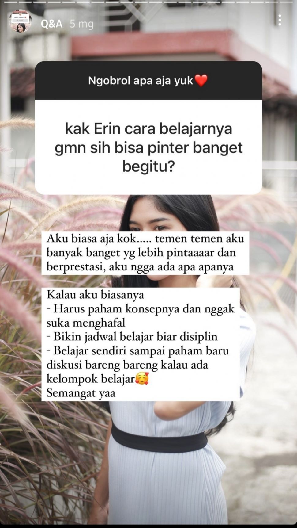 Tips belajar Erina Gudono pacar Kaesang Pangarep. (Dok. Instagram)