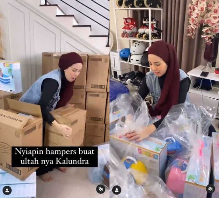 Hampers ulang tahun anak seleb (Instagram/@tya_ariestya)