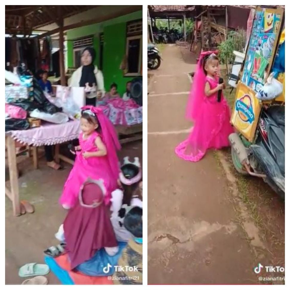 Anak lari dari pesta ulang tahun untuk beli es krim (TikTok @zianafitri21)