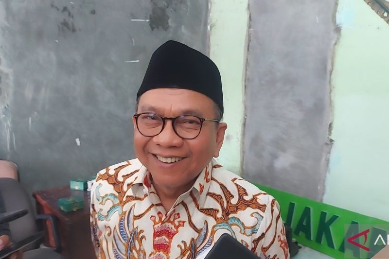 Politisi senior Gerindra, Mohamad Taufik, usai hadiri halal bihalal keluarga besar PCNU Jakarta Utara di Koja, Minggu (15/5/2022). [ANTARA/Abdu Faisal]