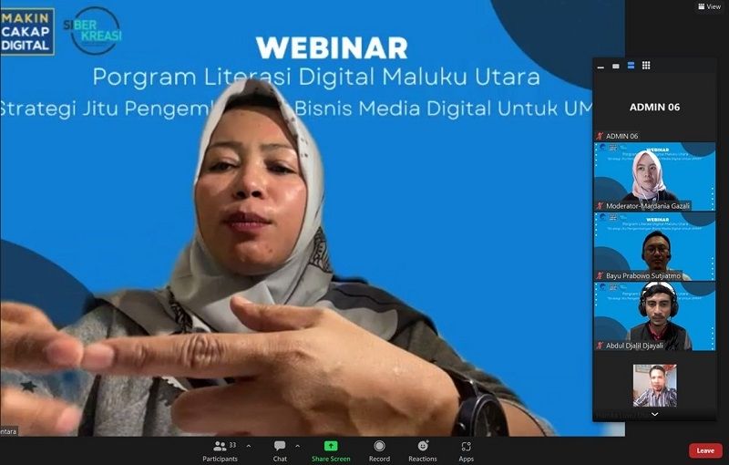 Pemerintah Dorong Penguatan Pelaku UMKM Ternate Melalui Program Literasi Digital.