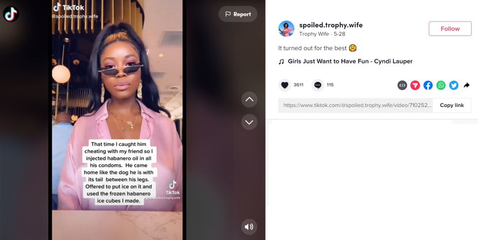 Viral kisah seorang wanita yang memilih balas dendam dengan menikahi Ayah mantannya setelah diselingkuhi (TikTok/spoiled.trophy.wife)